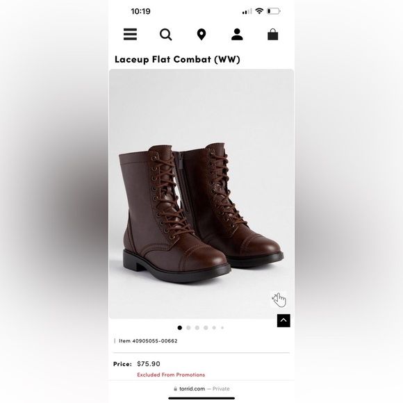 Torrid lace up flat combat dark brown boots 🍂 - Picture 2 of 10